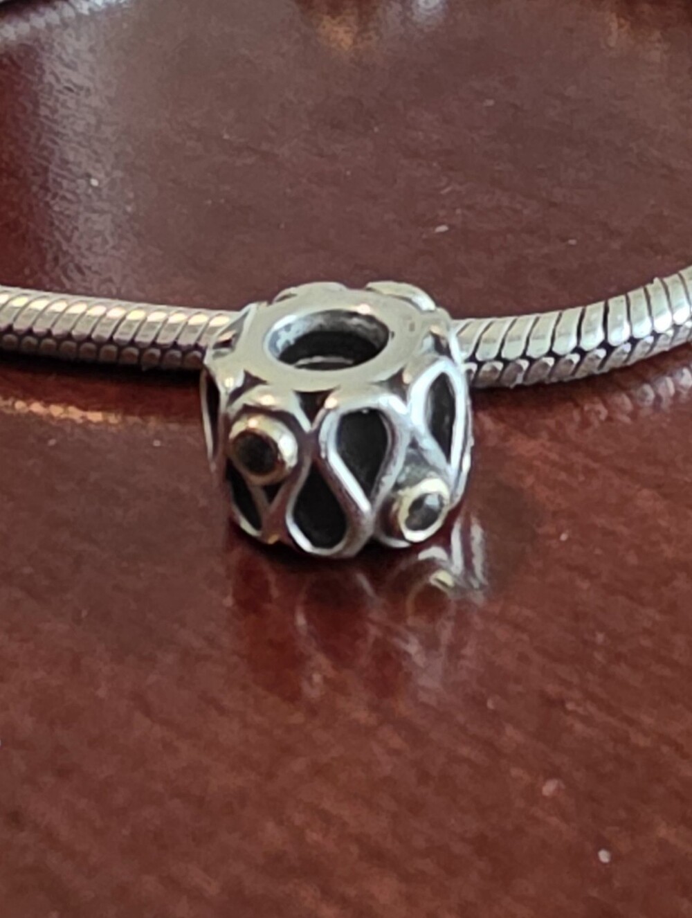 Retired Pandora Infinity two toned With 14k & Smokey Quartz